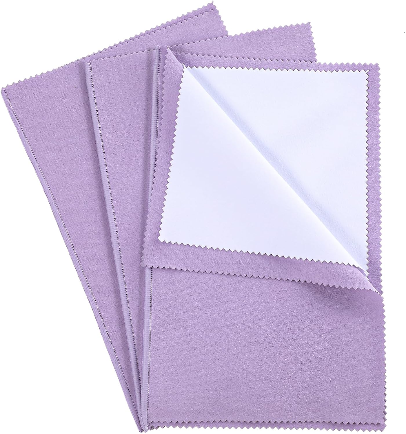 Gjinxi 3PCs Jewelry Polishing Cleaning Cloth, Purple Flannel Jewelry Polishing Cloth Cleaner Cloth for Tarnish Remover, Jewelry Cleaner Cloth for Sterling Silver Gold Platinum Polish Cloth 25 * 16cm