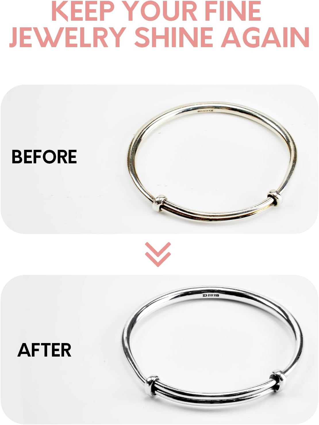 Jewelry Cleaning Cloth Polishing Cloth Pink - Individually Wrapped Jewelry Polishing Cloths - Silver Polishing Cloth for Jewelry, Gold, Sterling Silver, Platinum, Watch (3.15" x 3.15") - Image 4