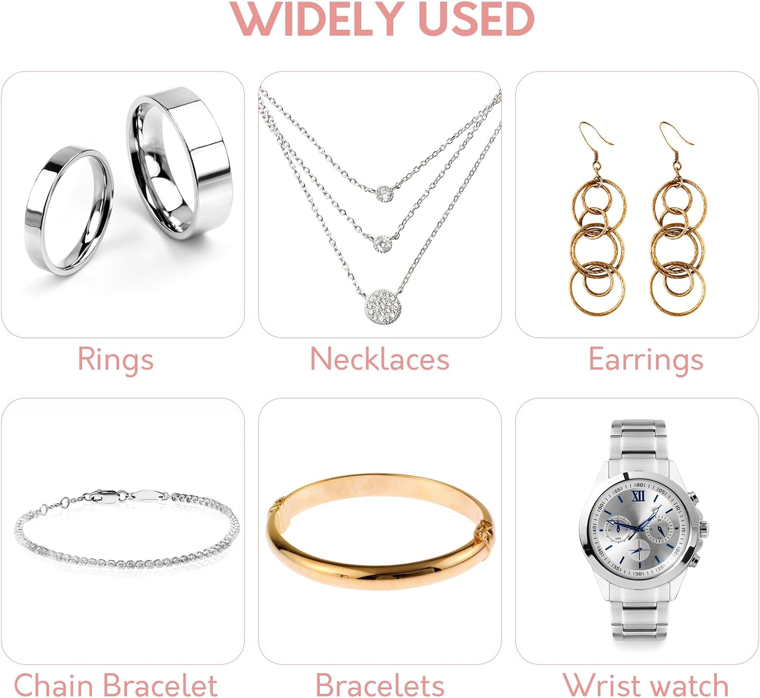 Jewelry Cleaning Cloth Polishing Cloth Pink - Individually Wrapped Jewelry Polishing Cloths - Silver Polishing Cloth for Jewelry, Gold, Sterling Silver, Platinum, Watch (3.15" x 3.15") - Image 6