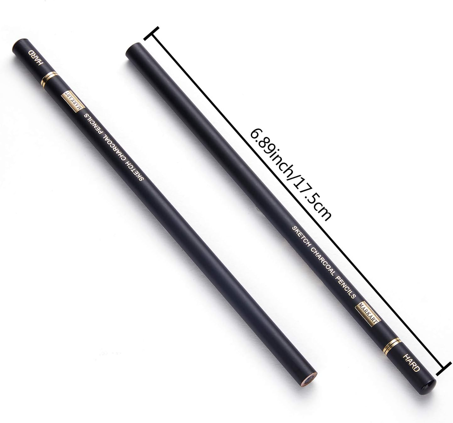 MARKART Professional Charcoal Pencils Drawing Set - 10 Pieces Soft Medium and Hard Charcoal Pencils for Drawing, Sketching, Shading - Image 8